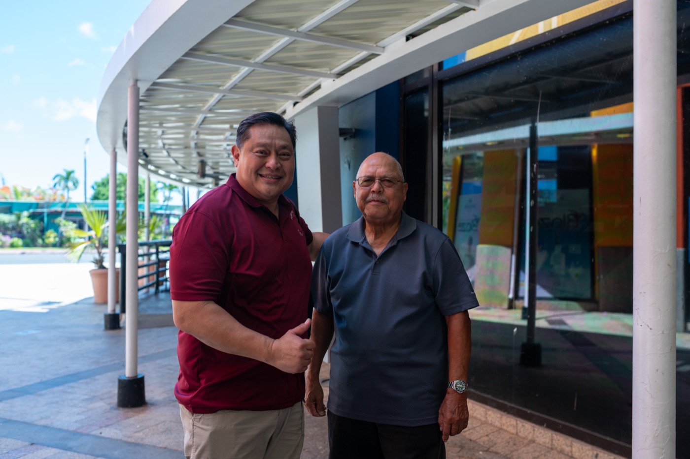 Anthony Taijeron with a supporter