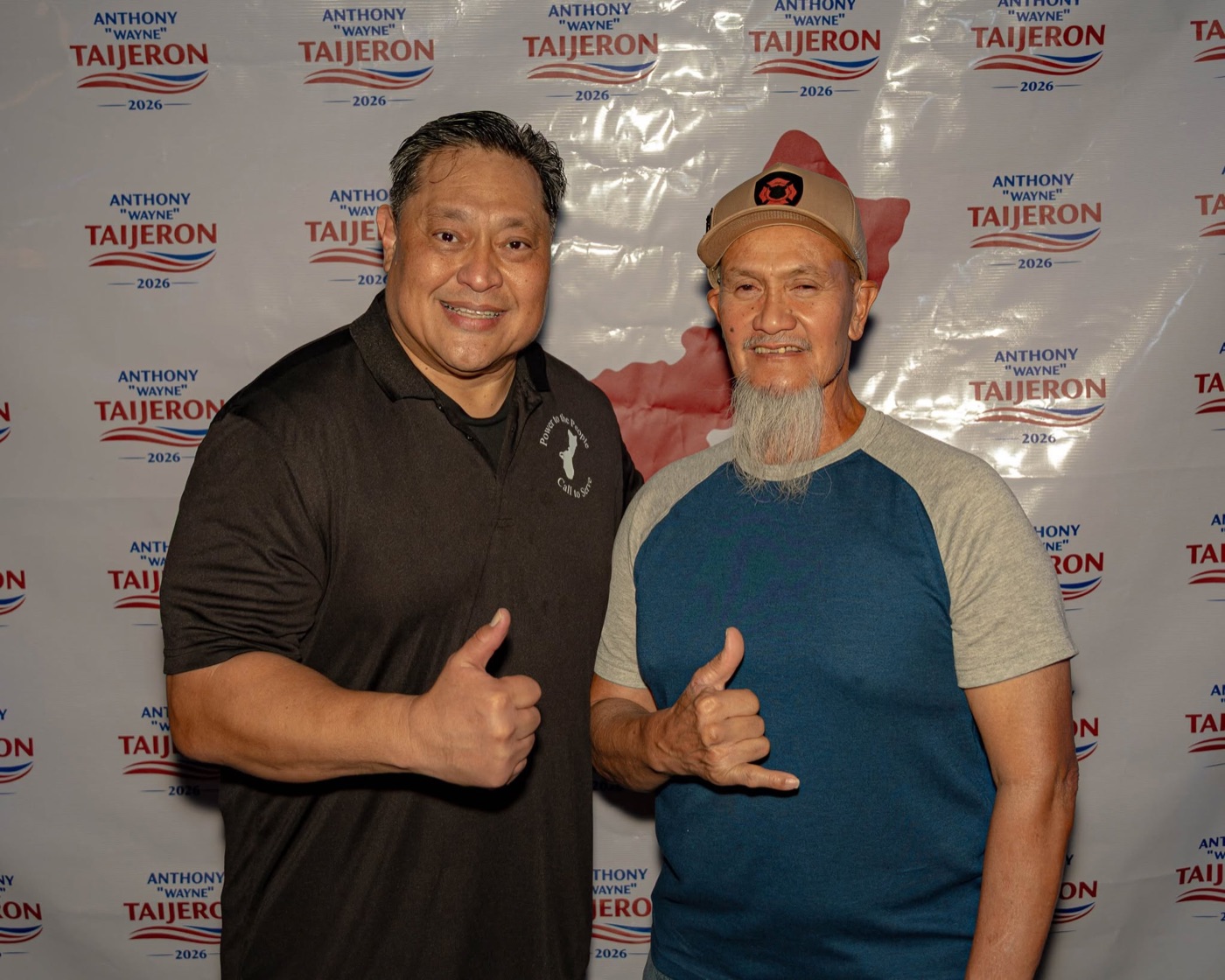 Anthony Wayne Cruz Taijeron with supporters at the Gudtaym Fundraiser