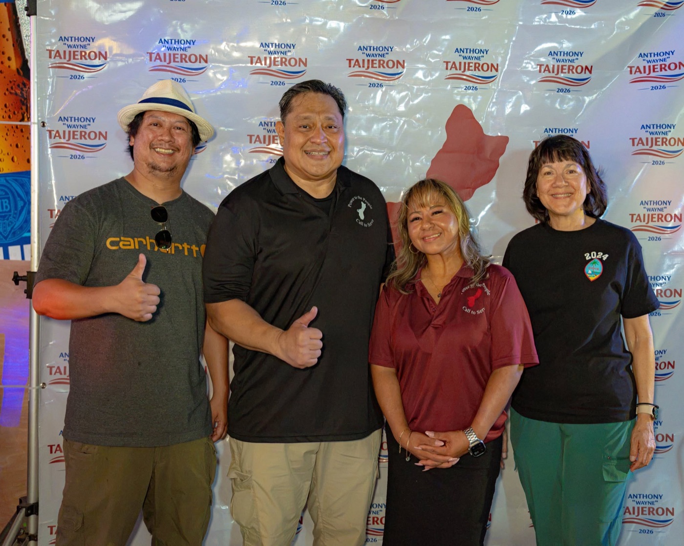 Anthony Wayne Cruz Taijeron with supporters at the Gudtaym Fundraiser