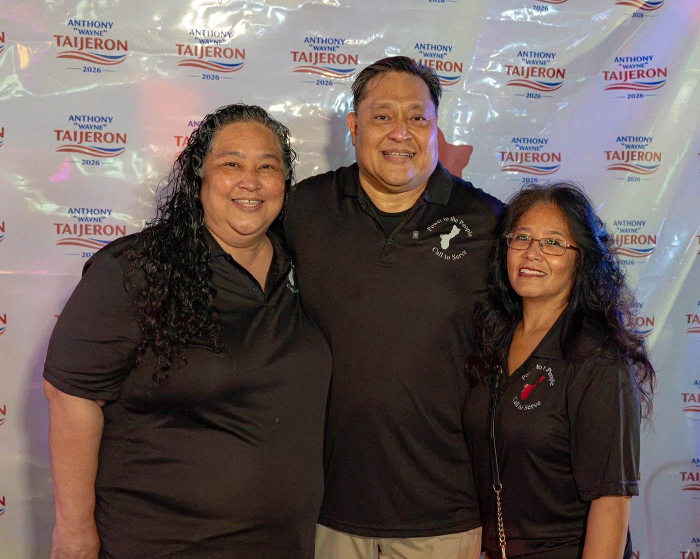Anthony Wayne Cruz Taijeron with supporters at the Gudtaym Fundraiser
