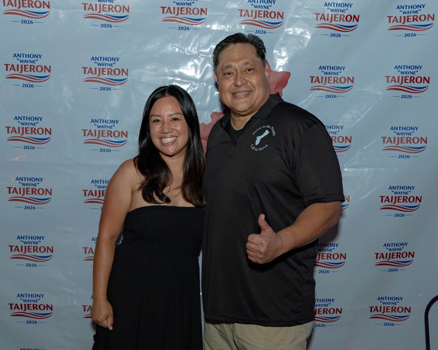 Anthony Wayne Cruz Taijeron with supporters at the Gudtaym Fundraiser